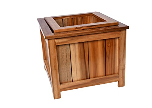 The Weaver's Nest Wooden Planter Box for Garden, Balcony, Home, Living Room- SET OF TWO