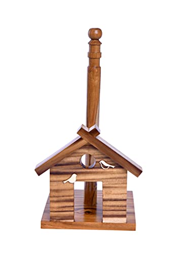 The Weaver's Nest Wooden House Kitchen Towel Holder/Tissue Paper Stand