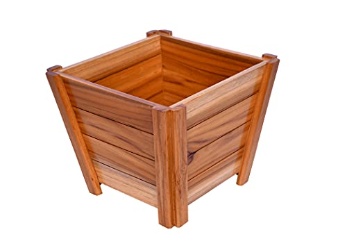 The Weaver's Nest Wooden Planter Box/Plant Stand, Flower Pot Holder for Home, Restaurants, Hotels, Garden, Balcony, Patio