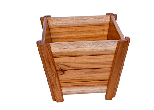 The Weaver's Nest Wooden Planter Box/Plant Stand, Flower Pot Holder for Home, Restaurants, Hotels, Garden, Balcony, Patio