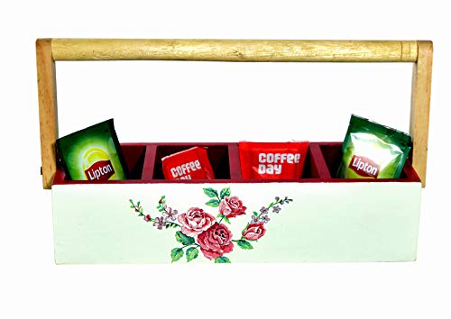 The Weaver's Nest Multi Purpose,Tea Bag Storage Wooden Caddy