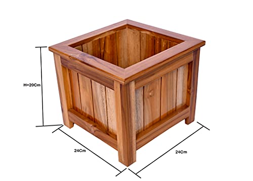 The Weaver's Nest Wooden Planter Box, Pot Holder for Home, Restaurants, Hotels, Garden, Balcony, Patio