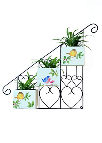 The Weaver's Nest  Metal and Wood Wall Planter for Indoors & Outdoors