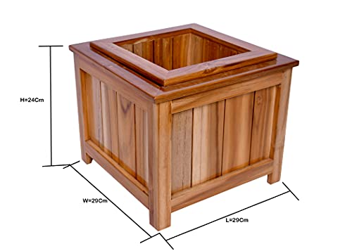 The Weaver's Nest Wooden Planter Box for Garden, Balcony, Home, Living Room- SET OF TWO