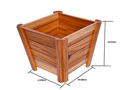 The Weaver's Nest Wooden Planter Box/Plant Stand, Flower Pot Holder for Home, Restaurants, Hotels, Garden, Balcony, Patio