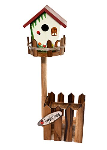 The Weaver's Nest Wooden Hand Painted Birdhouse Planter