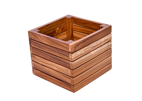 The Weaver's Nest Wooden Planter Box/Plant Stand, Flower Pot Holder for Home, Restaurants, Hotels, Garden, Balcony, Patio