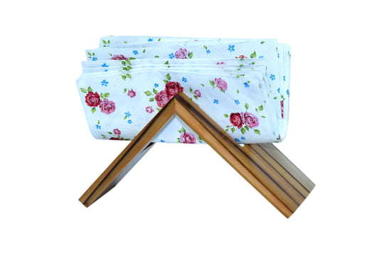 The Weaver's Nest Geometrical Natural Teak wood Napkin Holder