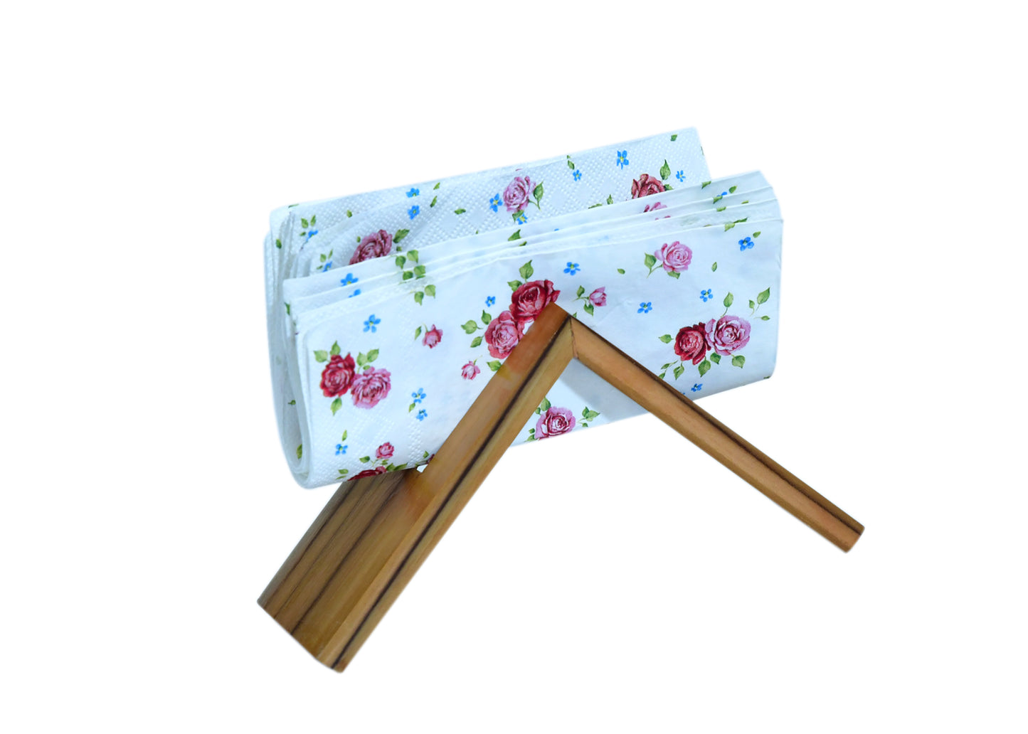 The Weaver's Nest Geometrical Natural Teak wood Napkin Holder