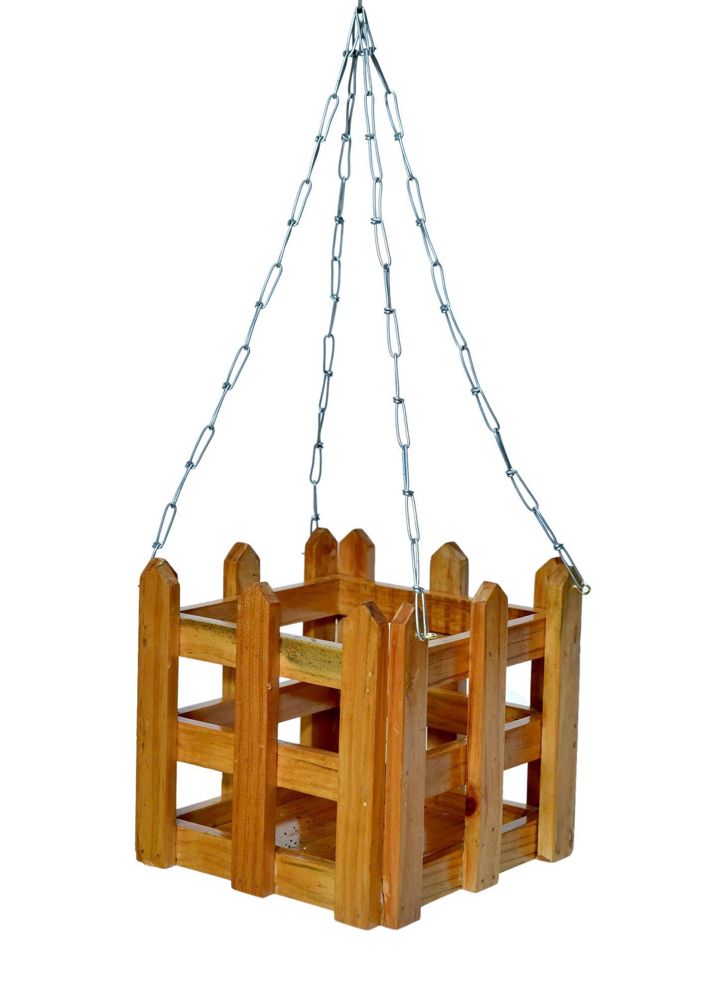 The Weaver's Nest Wooden Hanging Planter , Plants Holder Pot for Home, Offices, Restaurants, Garden, Cafe, Balcony, Living Room