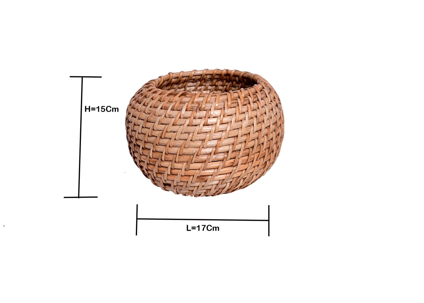 The Weaver's Nest Handmade Natural Cane Planter for Home, Table Tops, Offices, Restaurants, Garden, Cafe, Balcony, Living Room