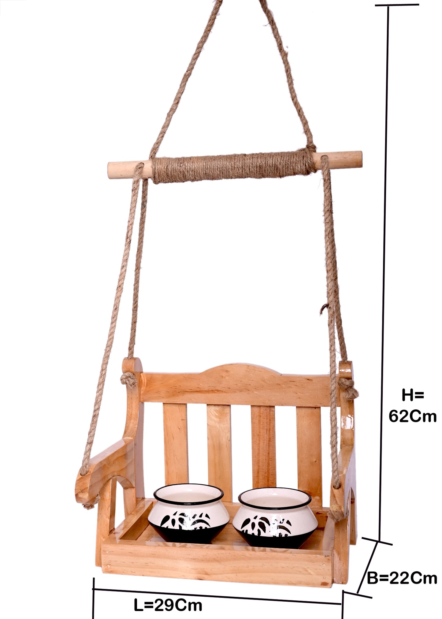 The Weaver's Nest Wooden Handcrafted Hanging Bird Feeder