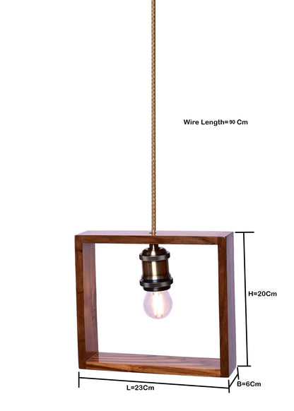 "The Weaver's Nest Rustic Teak Wood Hanging Light/Lamp, Pendant Light for Home Decor, Living Room, Bedroom, Study Room, Office, Hotels, Restaurants