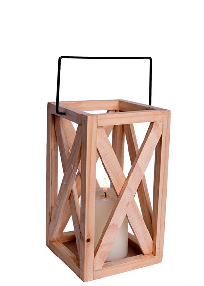 The Weaver's Nest  Wooden Hanging Lantern with Glass Jar Candle for Home Decoration, Festival Decor
