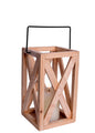 The Weaver's Nest  Wooden Hanging Lantern with Glass Jar Candle for Home Decoration, Festival Decor