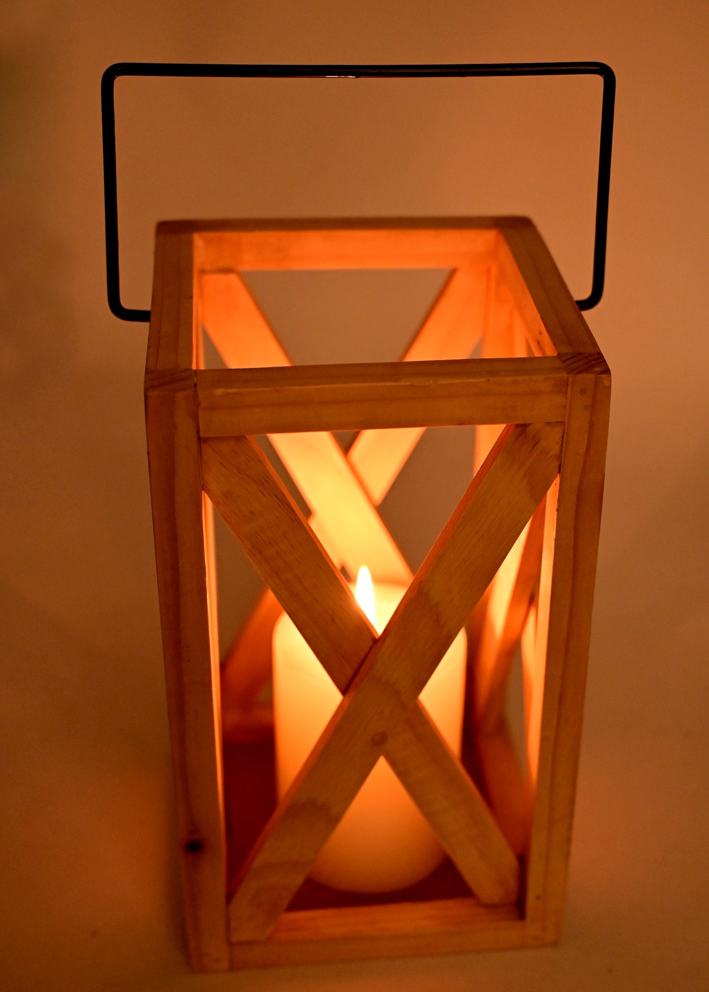 The Weaver's Nest  Wooden Hanging Lantern with Glass Jar Candle for Home Decoration, Festival Decor