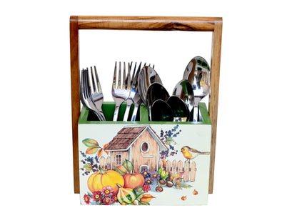 The Weaver's Nest Spoon Stand Cutlery Holder Table Organizer for Kitchen , Dining Table