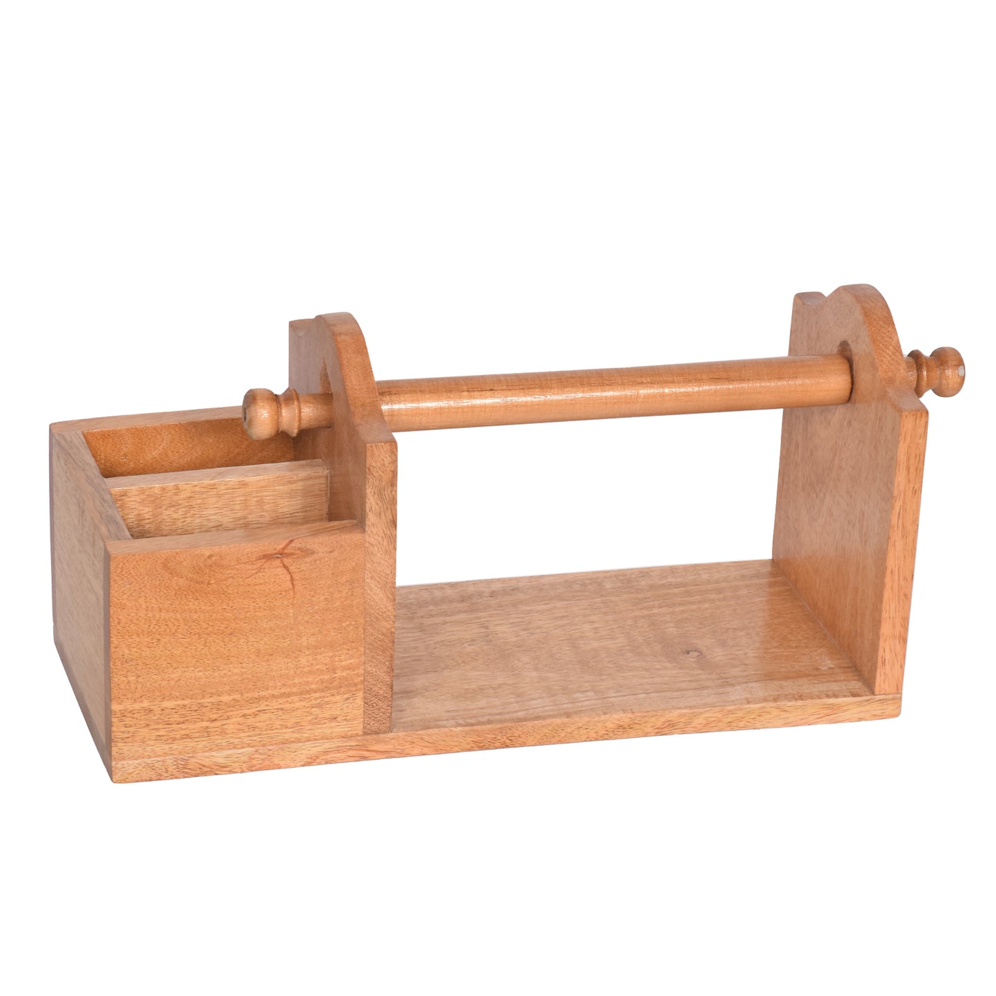 The Weaver's Nest Handmade Solid Wood Knitting Organizer / Caddy to Organize Needles, Wool, Yarn Balls, Crochet Hooks