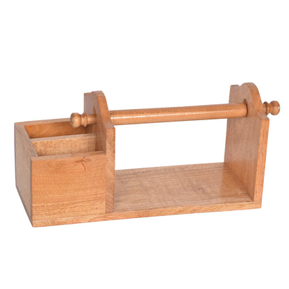 The Weaver's Nest Handmade Solid Wood Knitting Organizer / Caddy to Organize Needles, Wool, Yarn Balls, Crochet Hooks