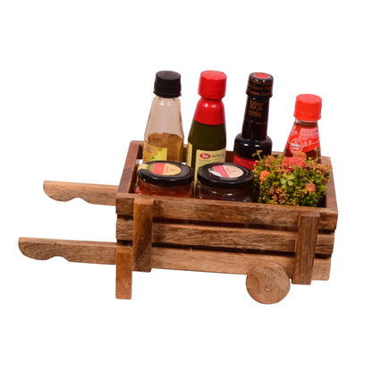 The Weaver's Nest Solid Wood Table Utility Cart