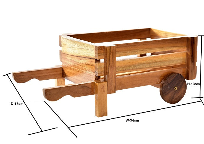 The Weaver's Nest Teak Wood Table Utility Cart