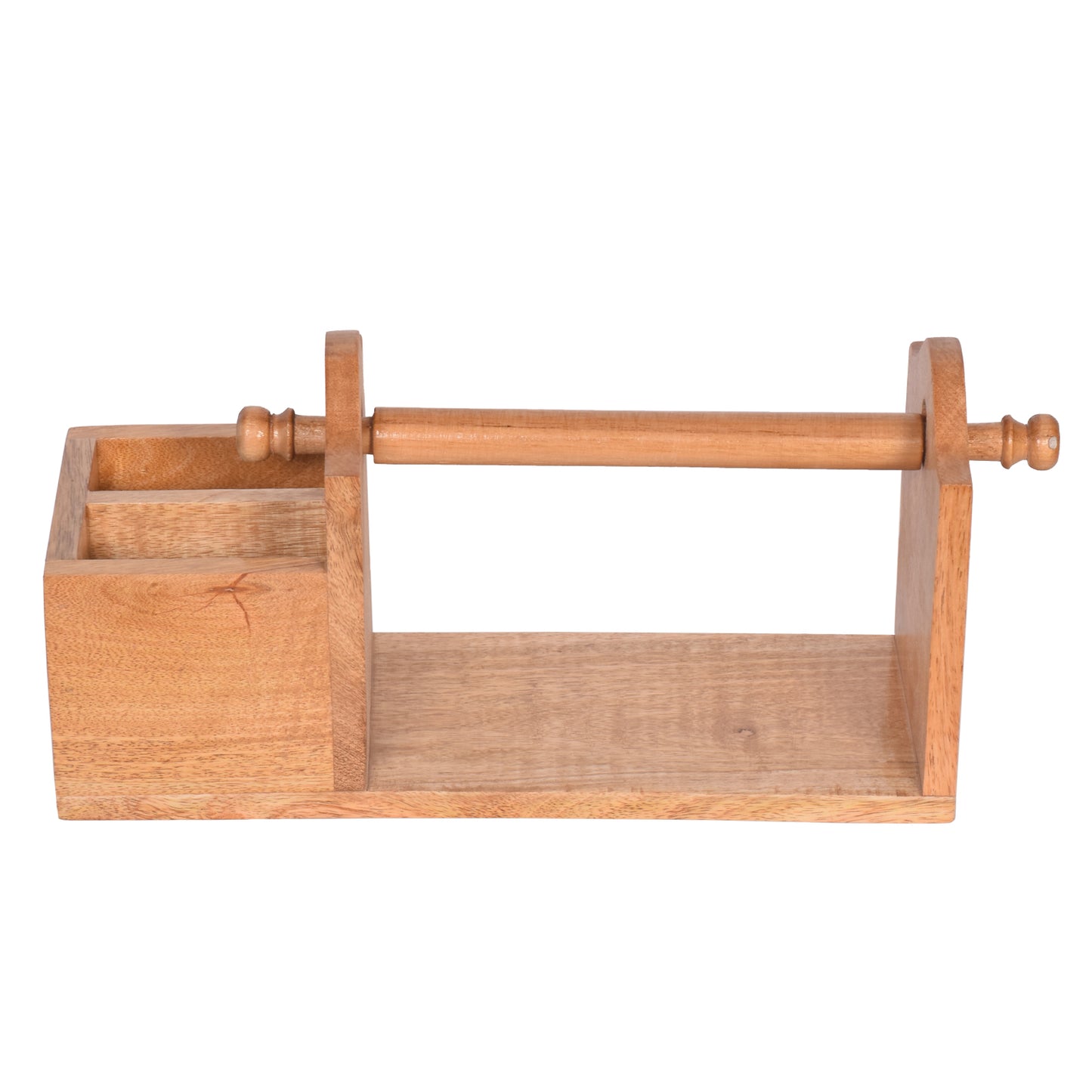 The Weaver's Nest Handmade Solid Wood Knitting Organizer / Caddy to Organize Needles, Wool, Yarn Balls, Crochet Hooks